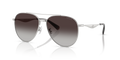 Coach HC7169 CW193 Pilot Sunglasses - Shiny Silver