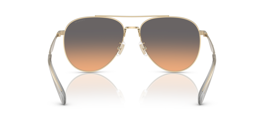 Coach HC7169 CW193 Pilot Sunglasses - Shiny Light Gold