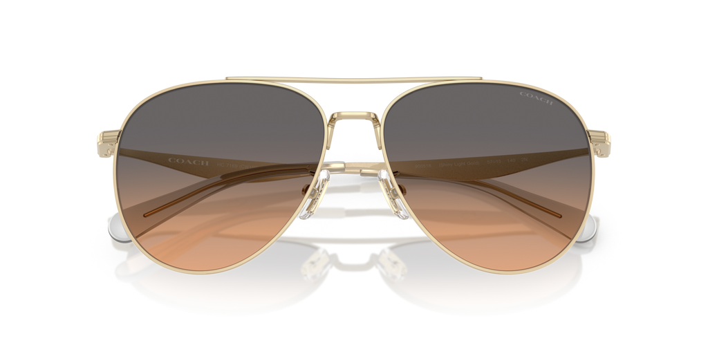 Coach HC7169 CW193 Pilot Sunglasses - Shiny Silver