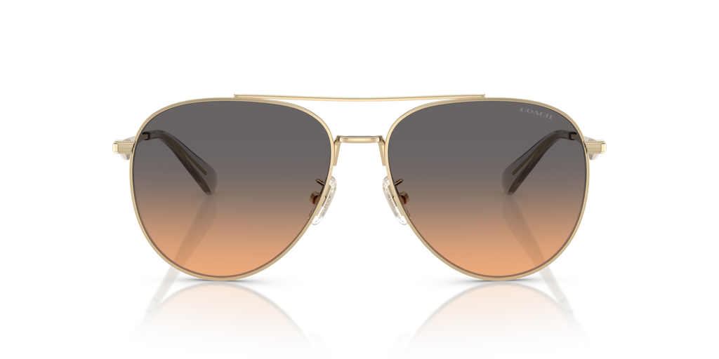 Coach HC7169 CW193 Pilot Sunglasses - Shiny Silver