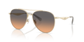 Coach HC7169 CW193 Pilot Sunglasses - Shiny Light Gold