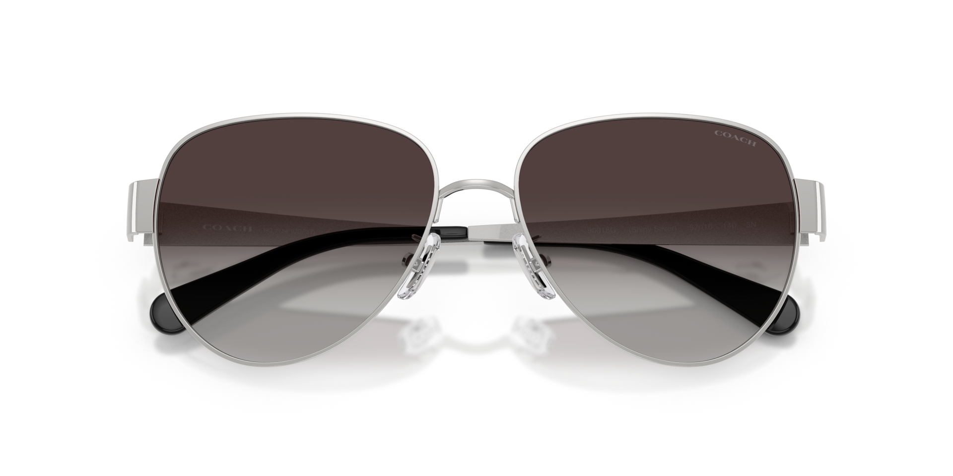 Coach HC7186 CDP37 Pilot Sunglasses - Shiny Light Gold
