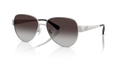 Coach HC7186 CDP37 Pilot Sunglasses - Shiny Silver