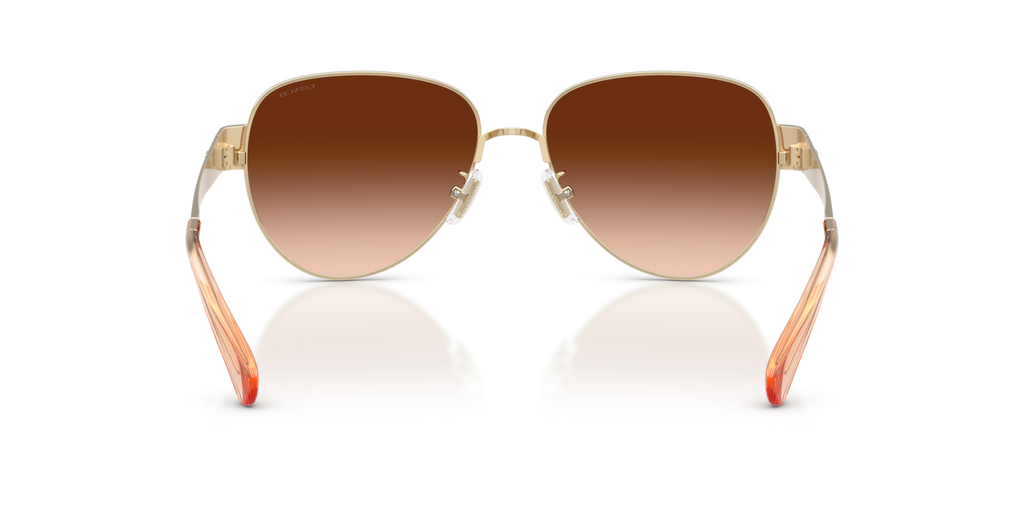 Coach HC7186 CDP37 Pilot Sunglasses - Shiny Silver