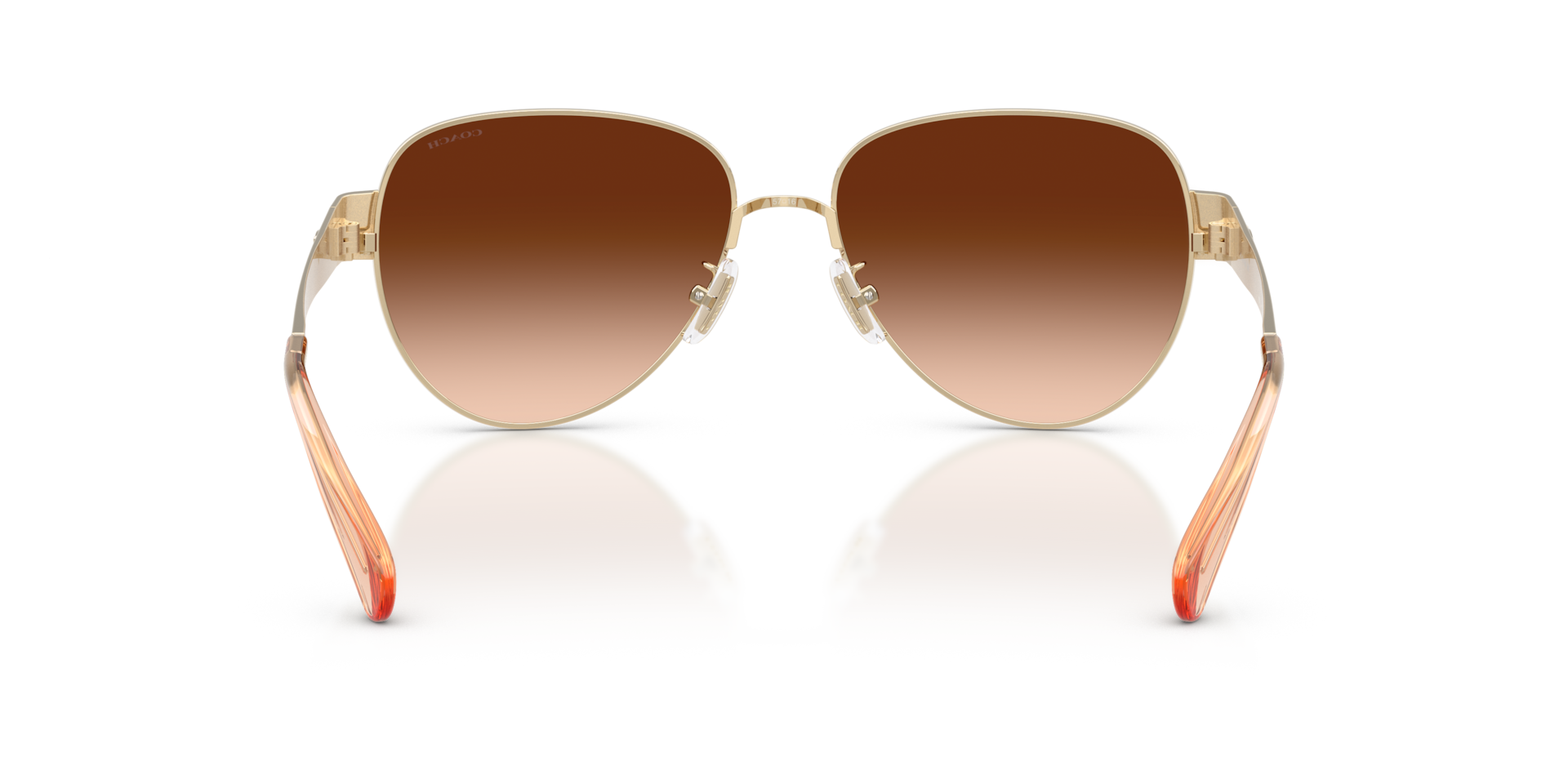 Coach HC7186 CDP37 Pilot Sunglasses - Shiny Silver
