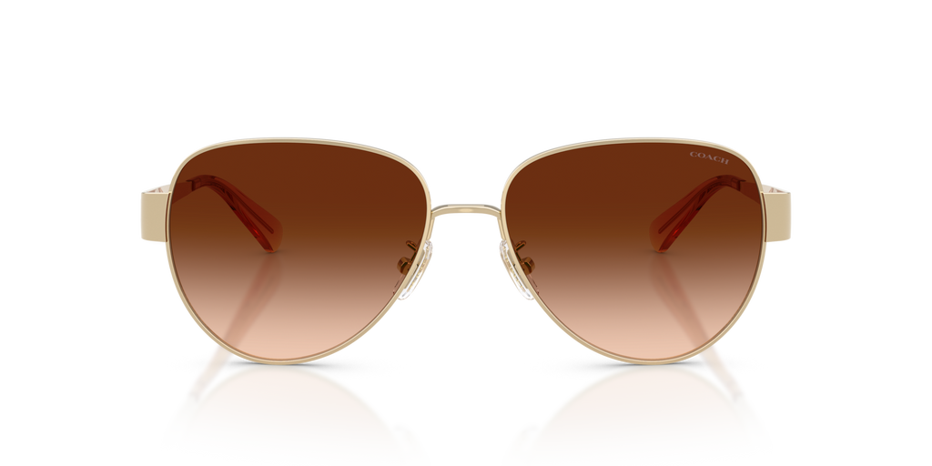 Coach HC7186 CDP37 Pilot Sunglasses - Shiny Silver