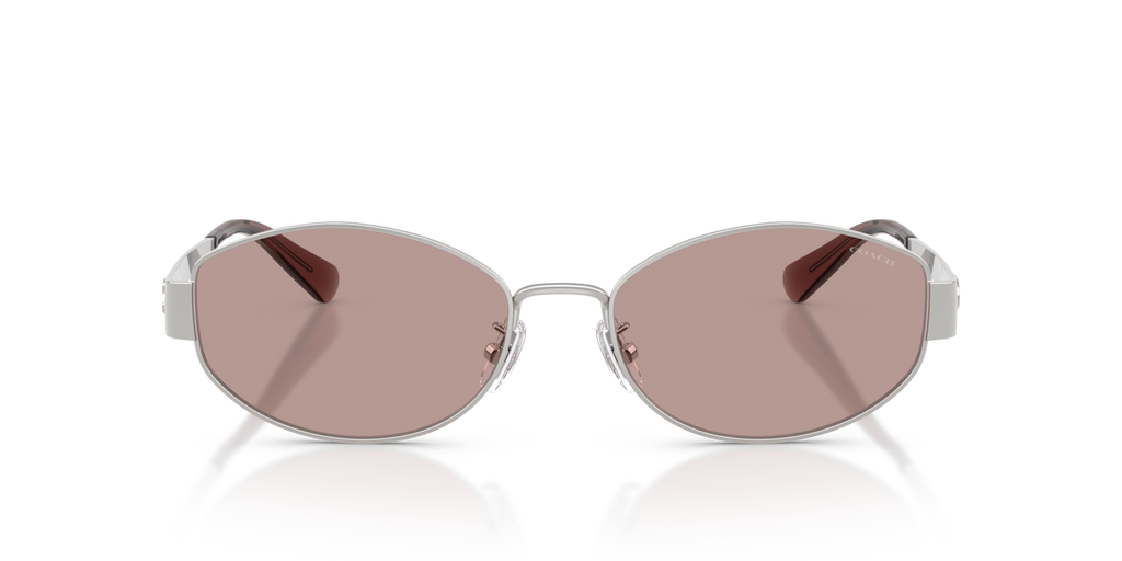 Coach HC7192D CDP44 Geometric Sunglasses - Shiny Silver