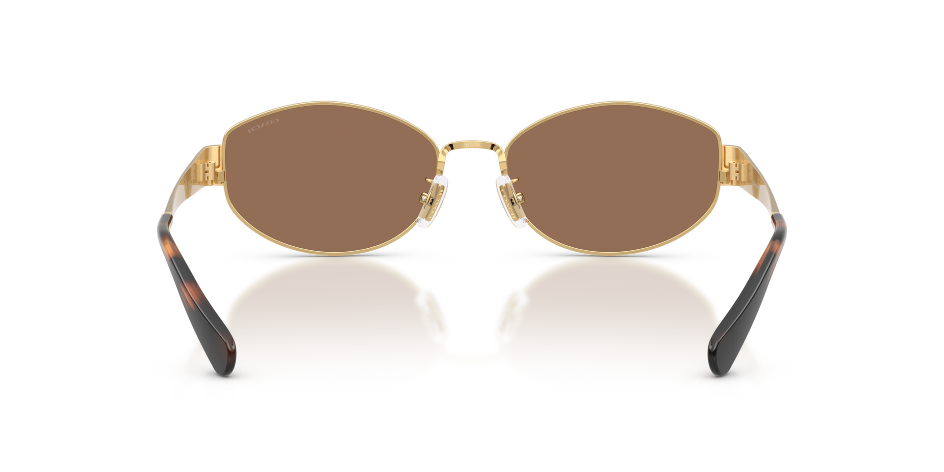 Coach HC7192D CDP44 Geometric Sunglasses - Shiny Gold