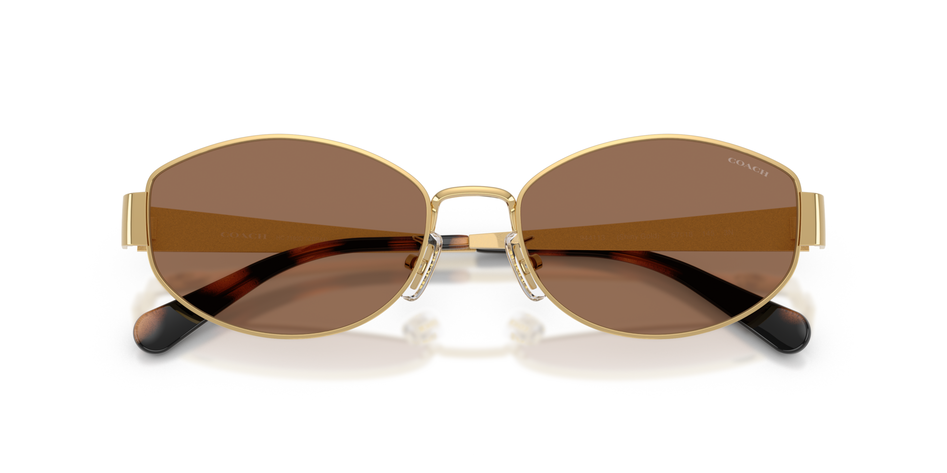 Coach HC7192D CDP44 Geometric Sunglasses - Shiny Gold
