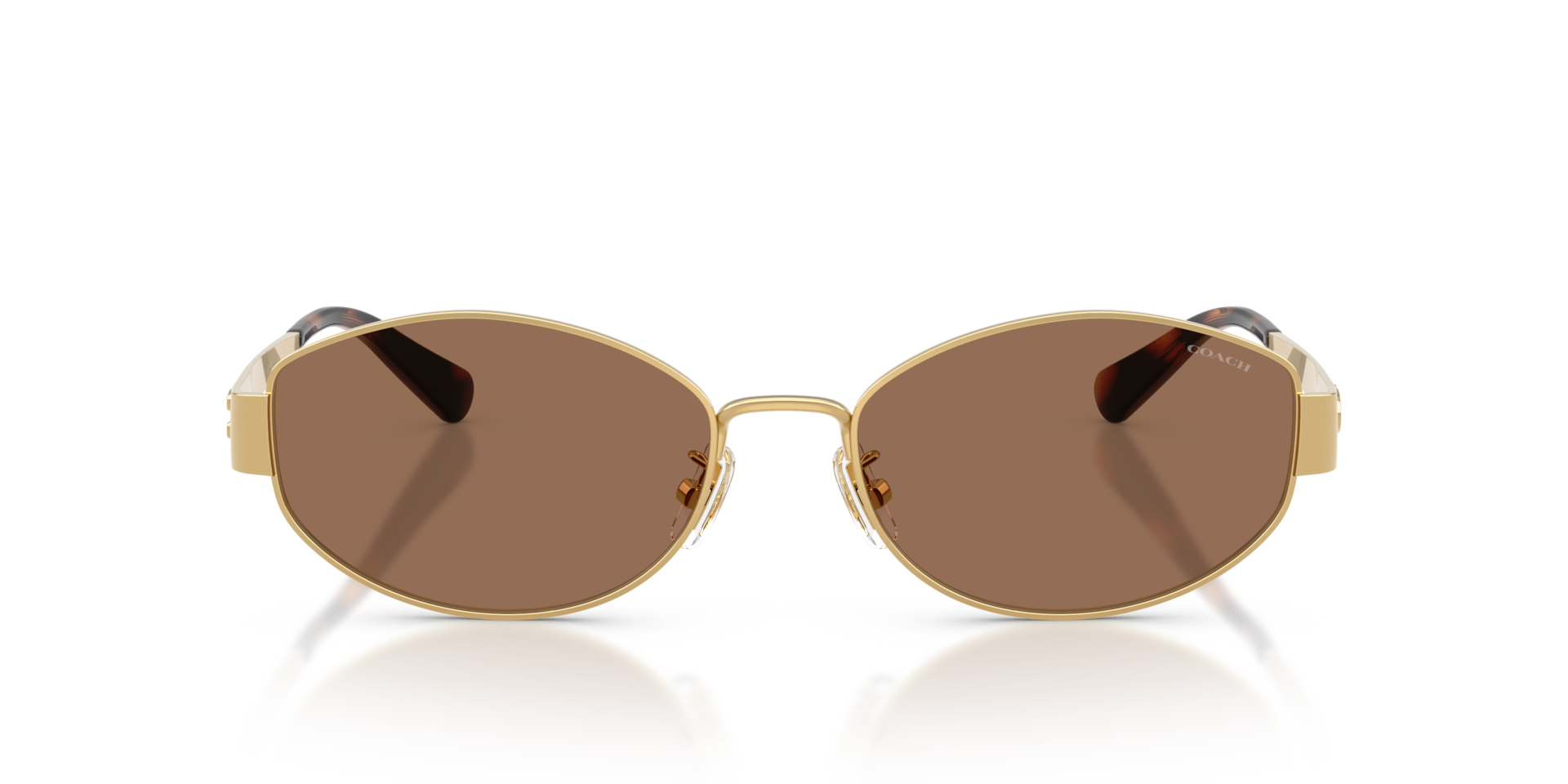 Coach HC7192D CDP44 Geometric Sunglasses - Shiny Gold