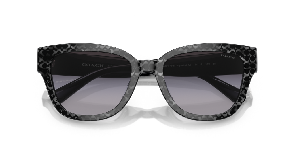 Coach HC8379U CL920 Butterfly Sunglasses - Ruby Pearl Signature C