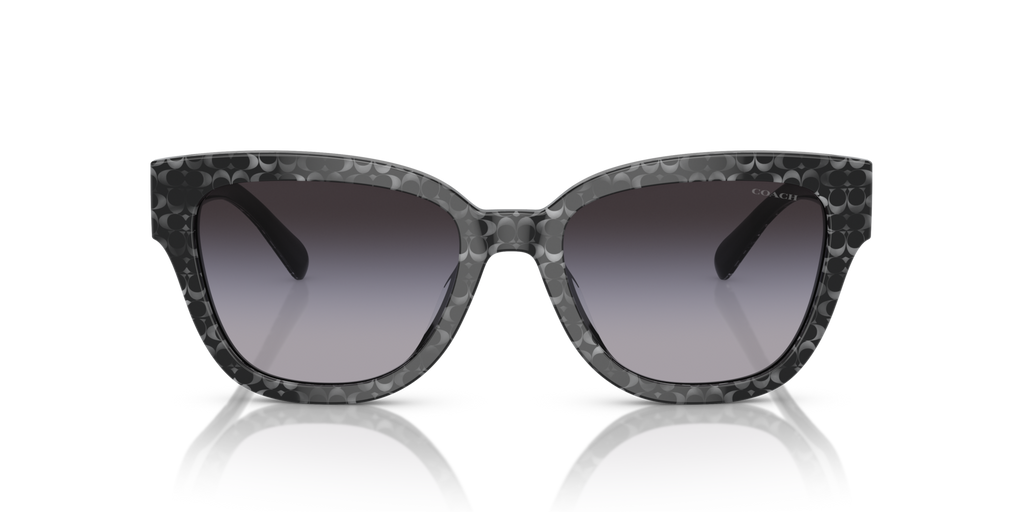 Coach HC8379U CL920 Butterfly Sunglasses - Ruby Pearl Signature C
