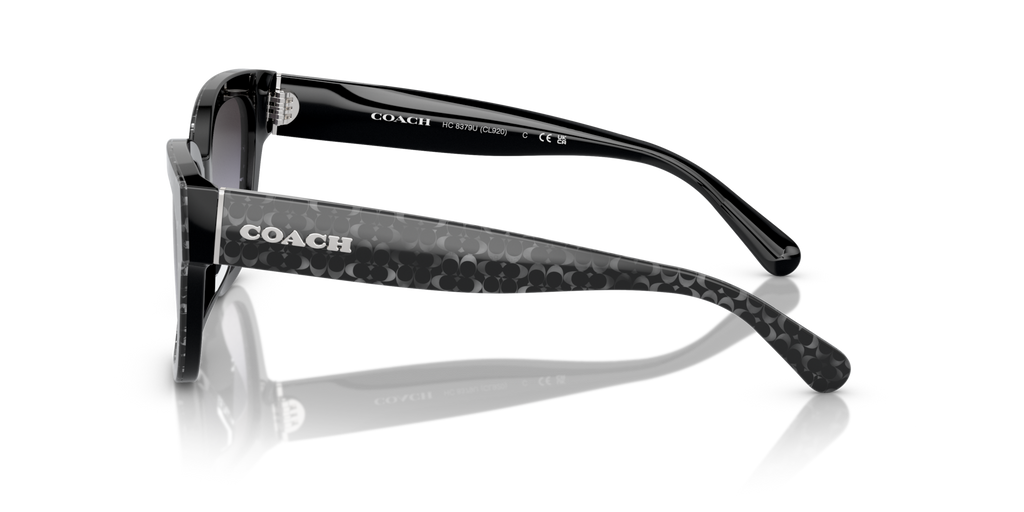 Coach HC8379U CL920 Butterfly Sunglasses - Grey Pearl Signature C