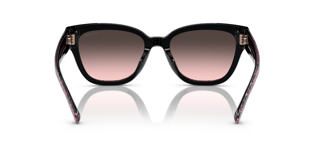 Coach HC8379U CL920 Butterfly Sunglasses - Ruby Pearl Signature C