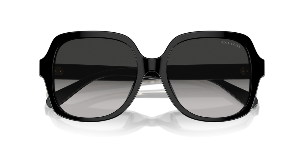 Coach HC8395U CR614 Square Sunglasses - Amethyst Pink Gradient