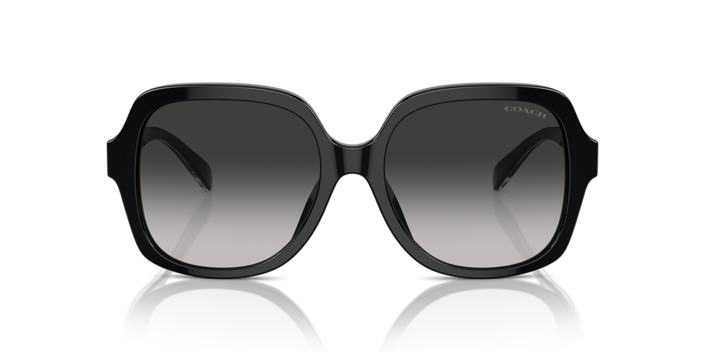 Coach HC8395U CR614 Square Sunglasses - Black
