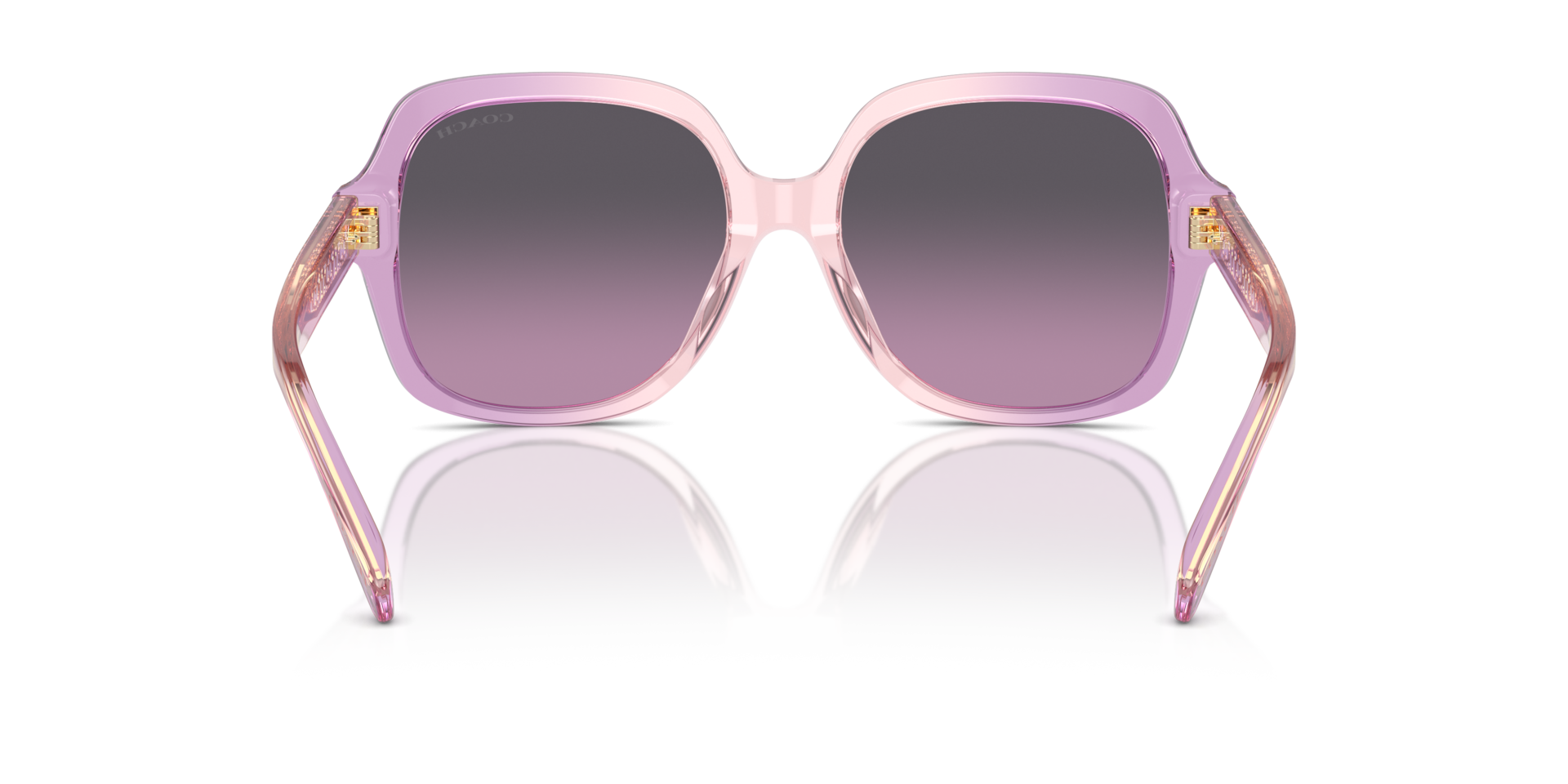 Coach HC8395U CR614 Square Sunglasses - Amethyst Pink Gradient