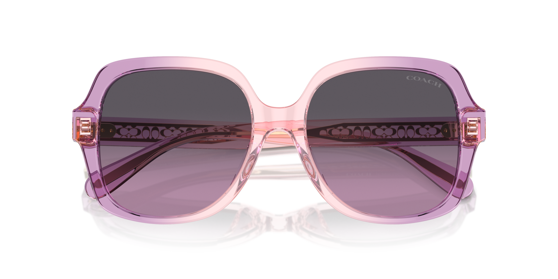 Coach HC8395U CR614 Square Sunglasses - Black