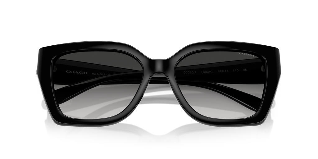 Coach HC8408U CW195 Square Sunglasses - Black