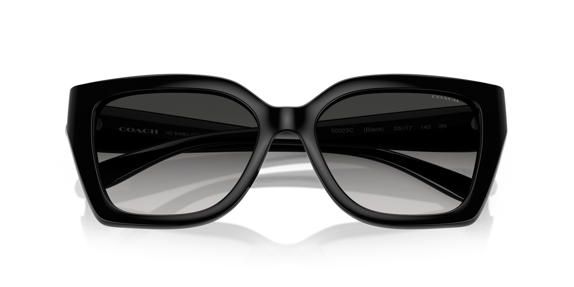 Coach HC8408U CW195 Square Sunglasses - Black