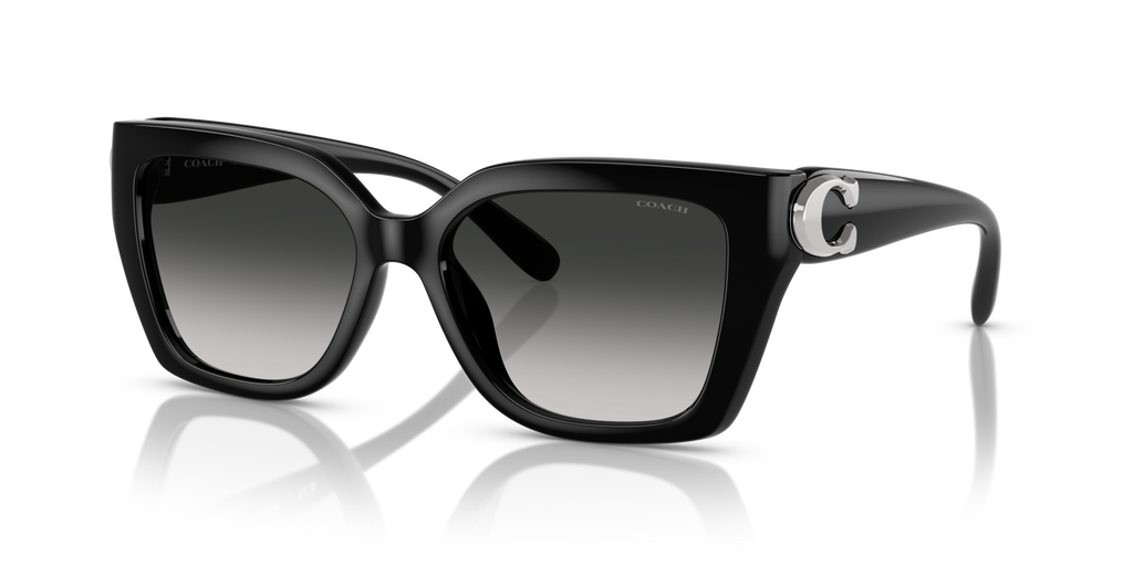 Coach HC8408U CW195 Square Sunglasses - Black