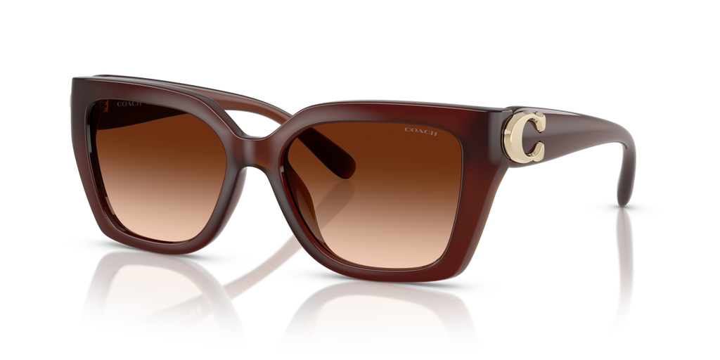 Coach HC8408U CW195 Square Sunglasses - Milky Hazelnut