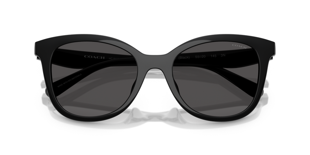 Coach HC8419U CAD25 Square Sunglasses - Black