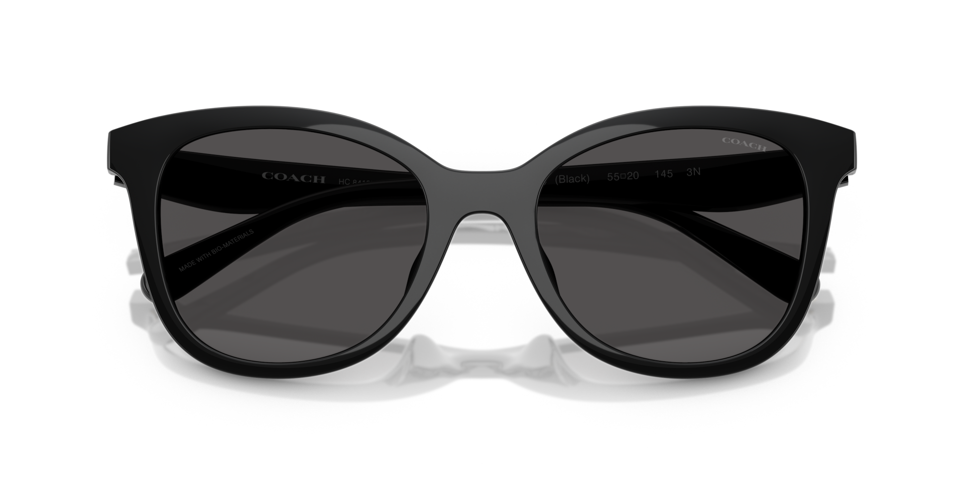 Coach HC8419U CAD25 Square Sunglasses - Black