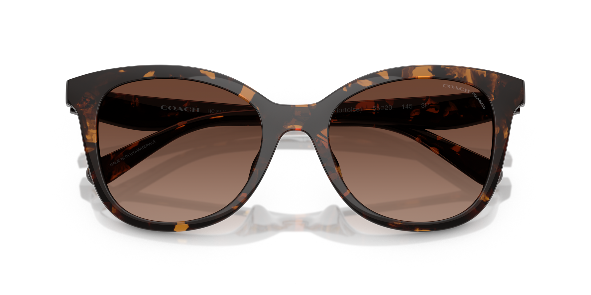 Coach HC8419U CAD25 Square Sunglasses - Dark Tortoise
