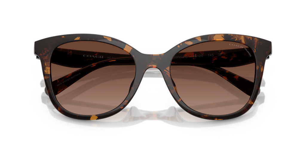 Coach HC8419U CAD25 Square Sunglasses - Black