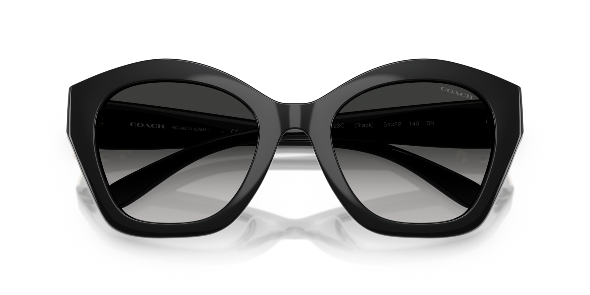 Coach HC8421U CAD31 Geometric Sunglasses - Milky Burgundy