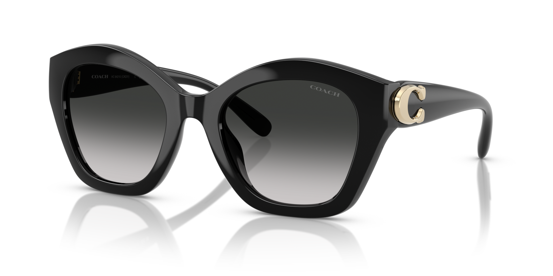 Coach HC8421U CAD31 Geometric Sunglasses - Milky Burgundy