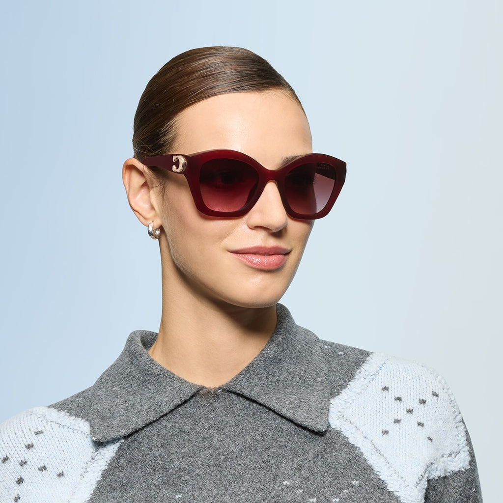 Coach HC8421U CAD31 Geometric Sunglasses - Black