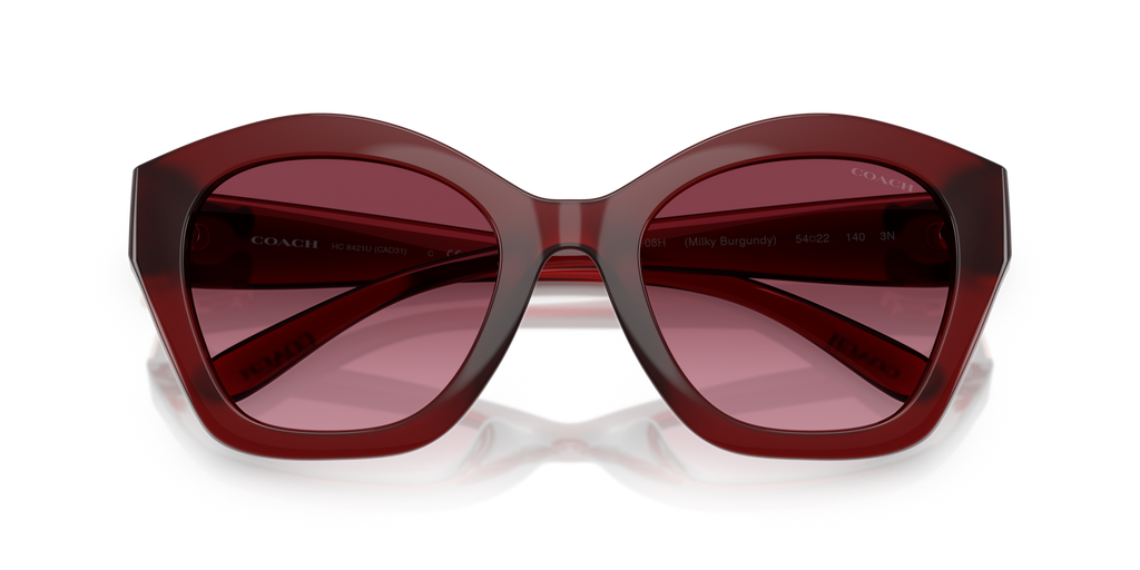 Coach HC8421U CAD31 Geometric Sunglasses - Black