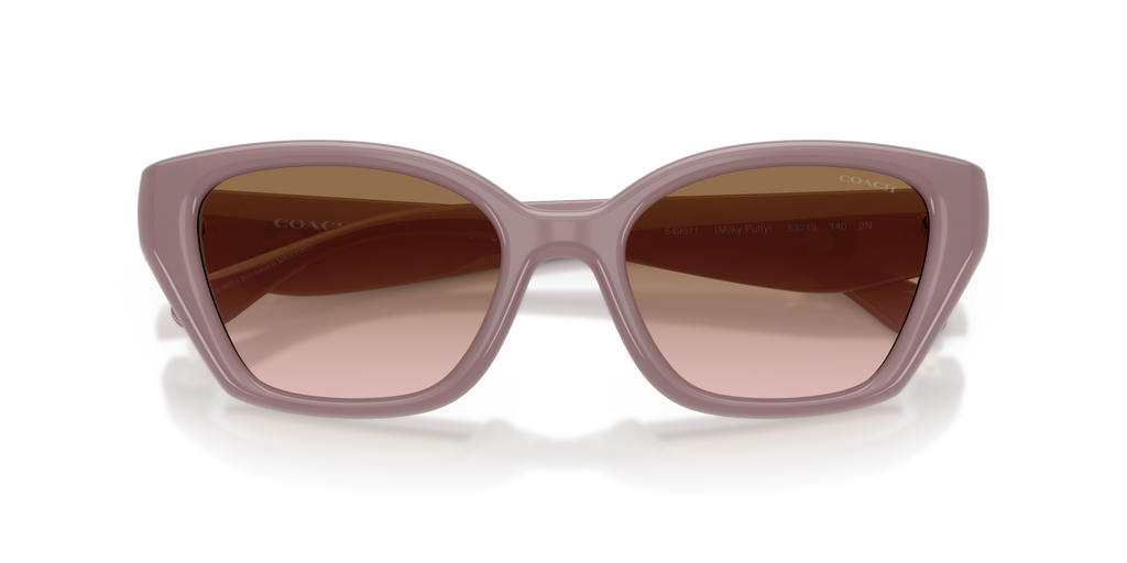 Coach HC8434U CBY91 Geometric Sunglasses - Milky Putty