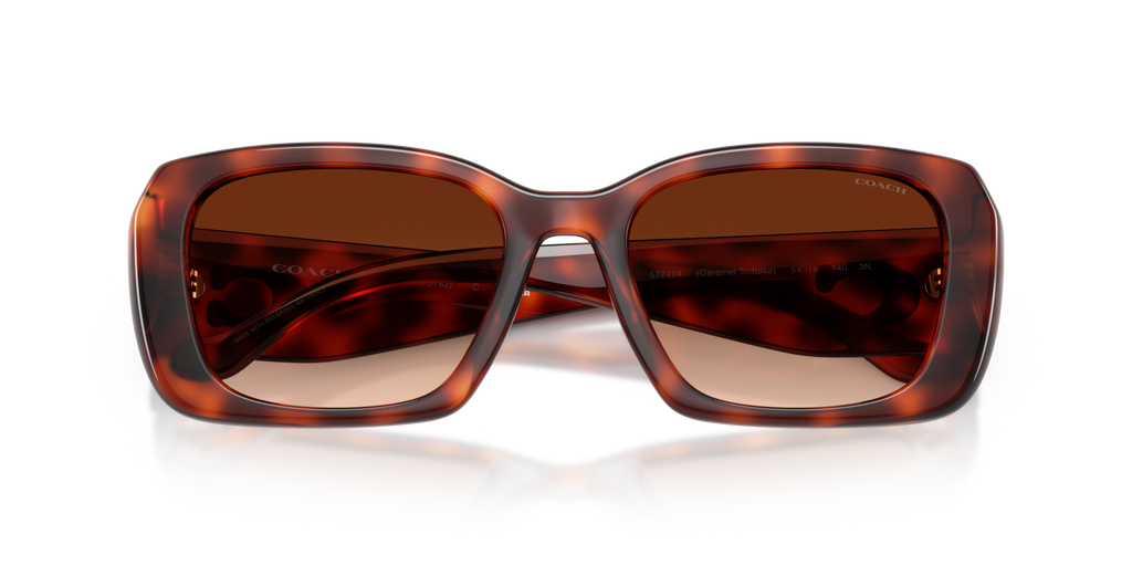Coach HC8435U CBY82 Square Sunglasses - Milky Merlot