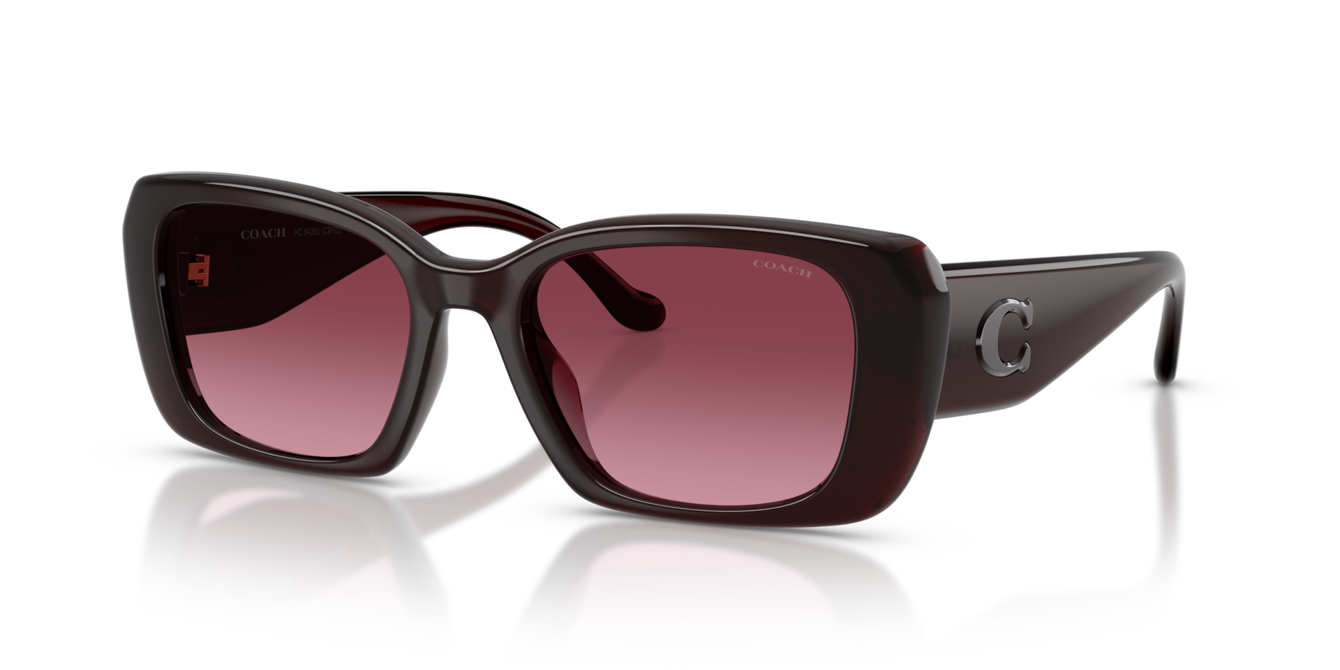 Coach HC8435U CBY82 Square Sunglasses - Caramel Tortoise
