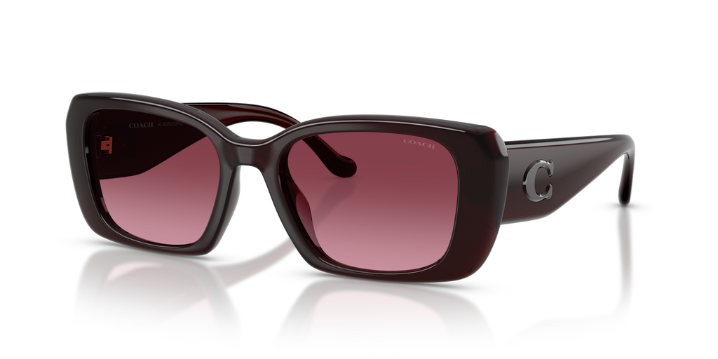Coach HC8435U CBY82 Square Sunglasses - Milky Merlot