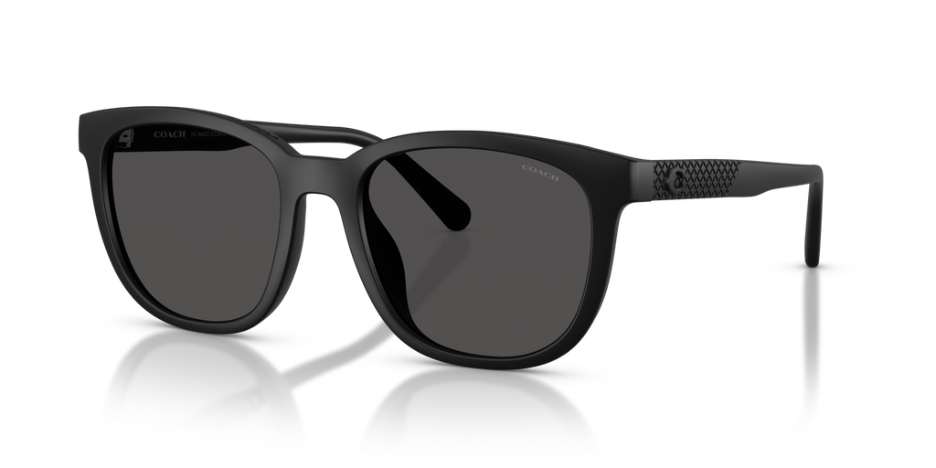 Coach HC8442U CCA00 Square Sunglasses - Matte Black