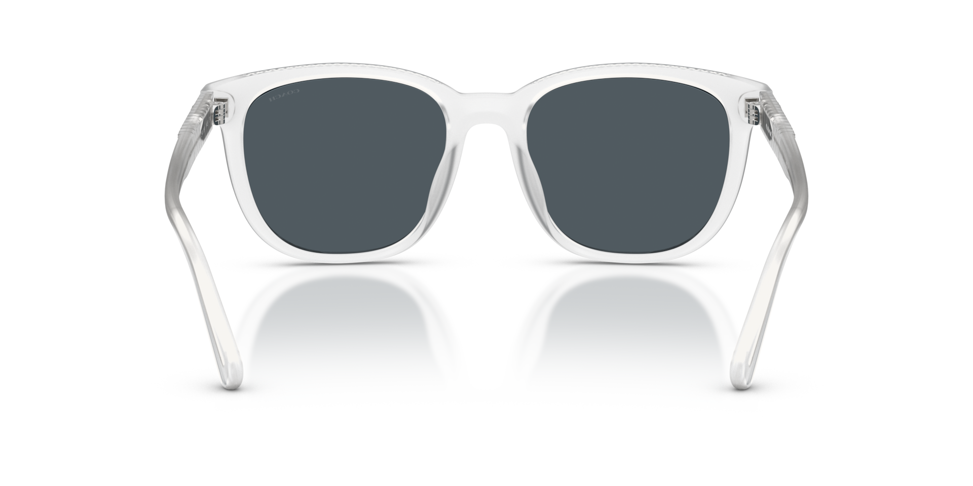 Coach HC8442U CCA00 Square Sunglasses - Matte Transparent Brown
