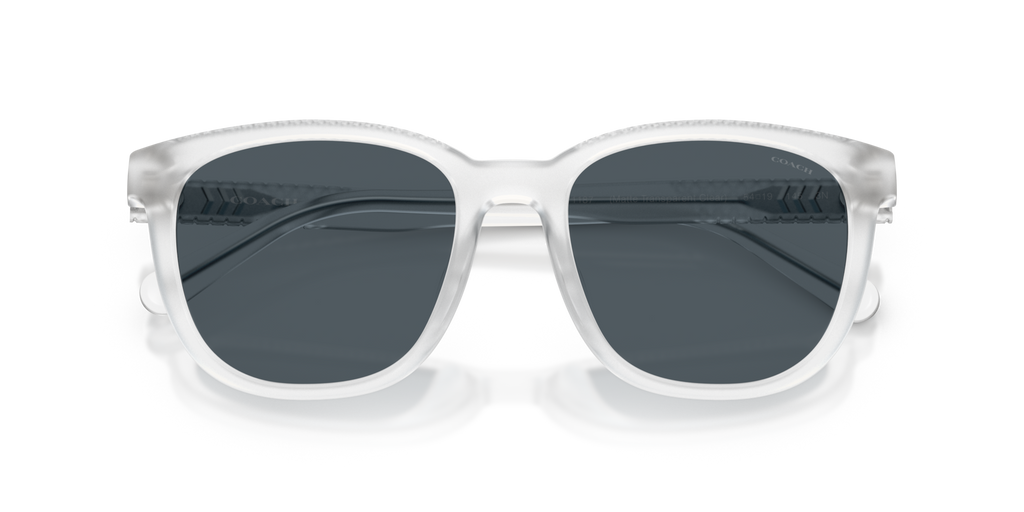 Coach HC8442U CCA00 Square Sunglasses - Transparent Clear