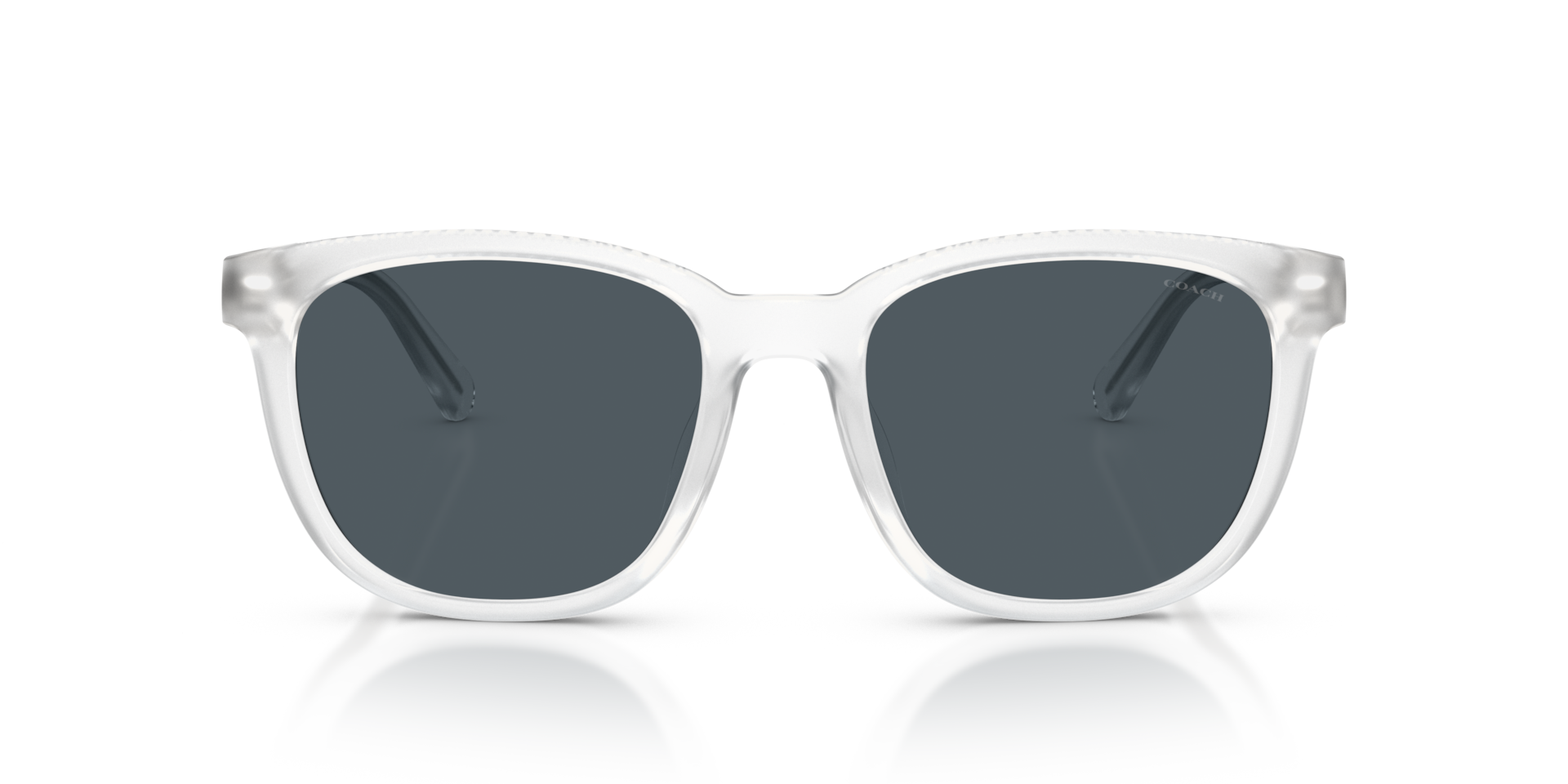 Coach HC8442U CCA00 Square Sunglasses - Matte Transparent Brown