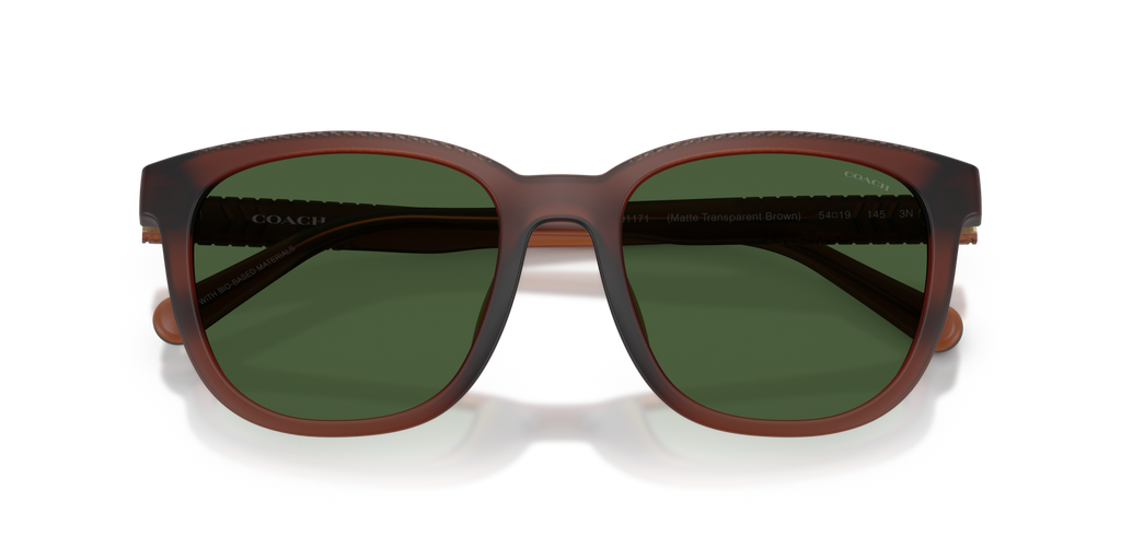 Coach HC8442U CCA00 Square Sunglasses - Matte Black