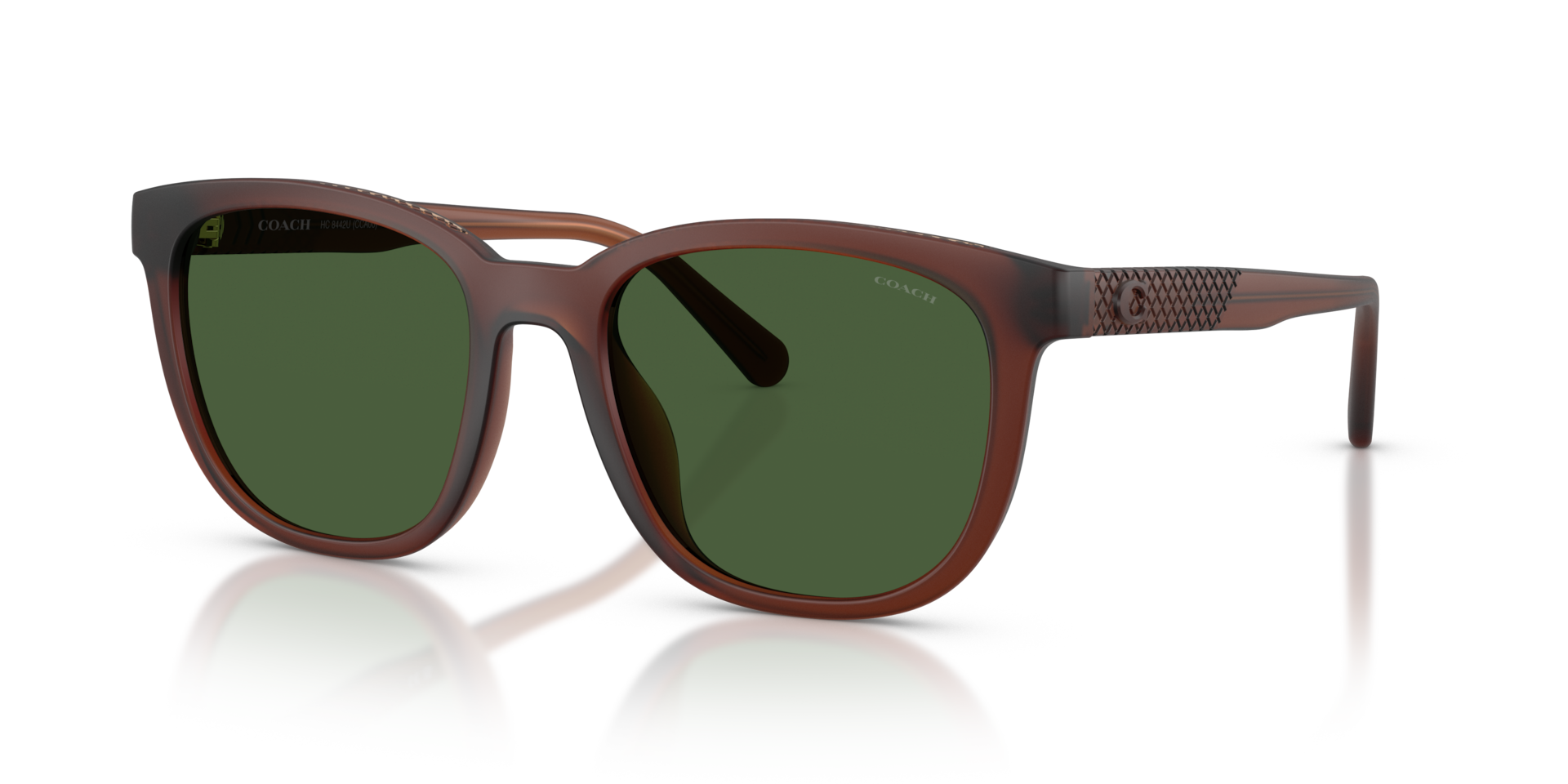 Coach HC8442U CCA00 Square Sunglasses - Matte Black
