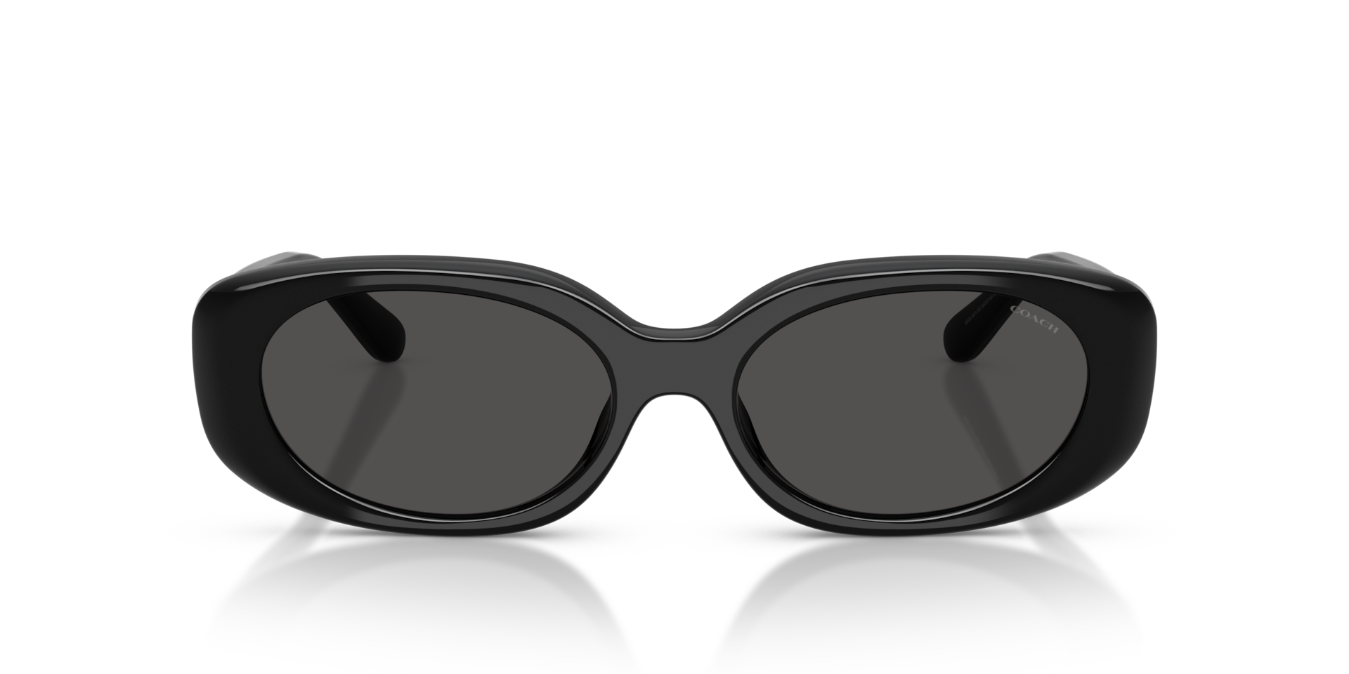 Coach HC8443D CBY84 Oval Sunglasses - Black
