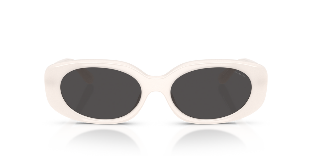 Coach HC8443D CBY84 Oval Sunglasses - Milky Cloud