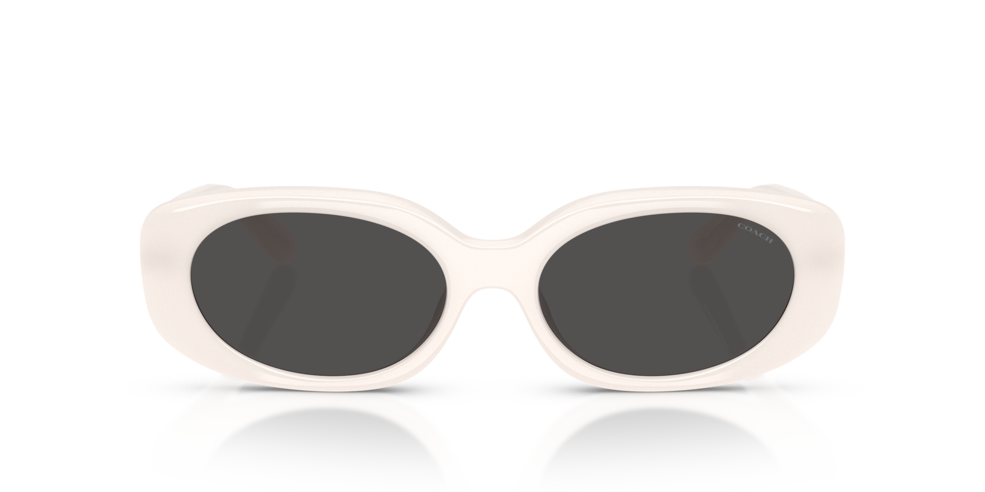 Coach HC8443D CBY84 Oval Sunglasses - Milky Cloud