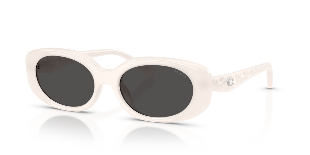 Coach HC8443D CBY84 Oval Sunglasses - Milky Cloud