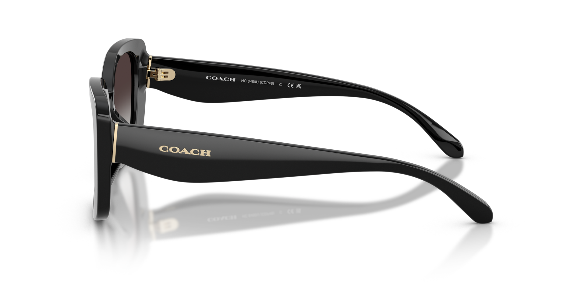 Coach HC8450U CDP48 Square Sunglasses - Black