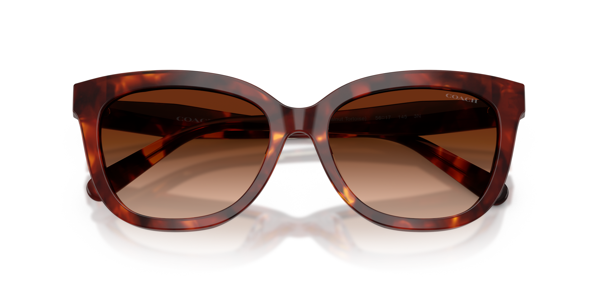 Coach HC8453U CDP53 Square Sunglasses - Walnut Tortoise